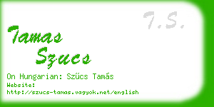 tamas szucs business card