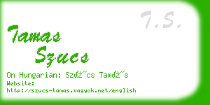 tamas szucs business card